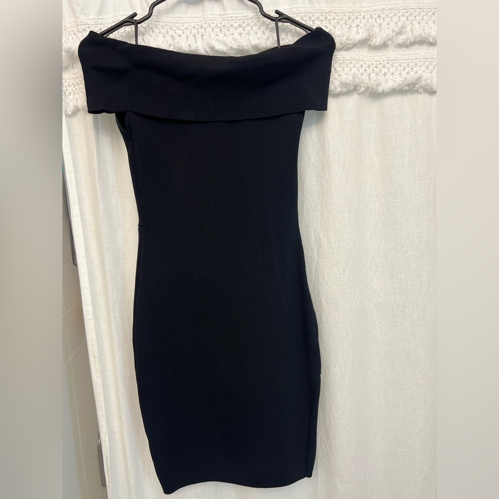 Black off the shoulder dress